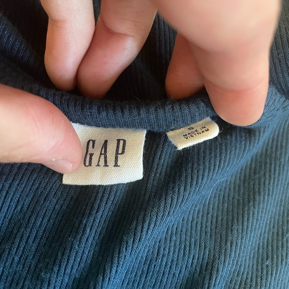 Navy Ribbed Gap Dress - Picture 2 of 3